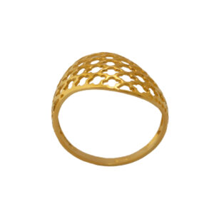 22k Gold Plain Net Ring