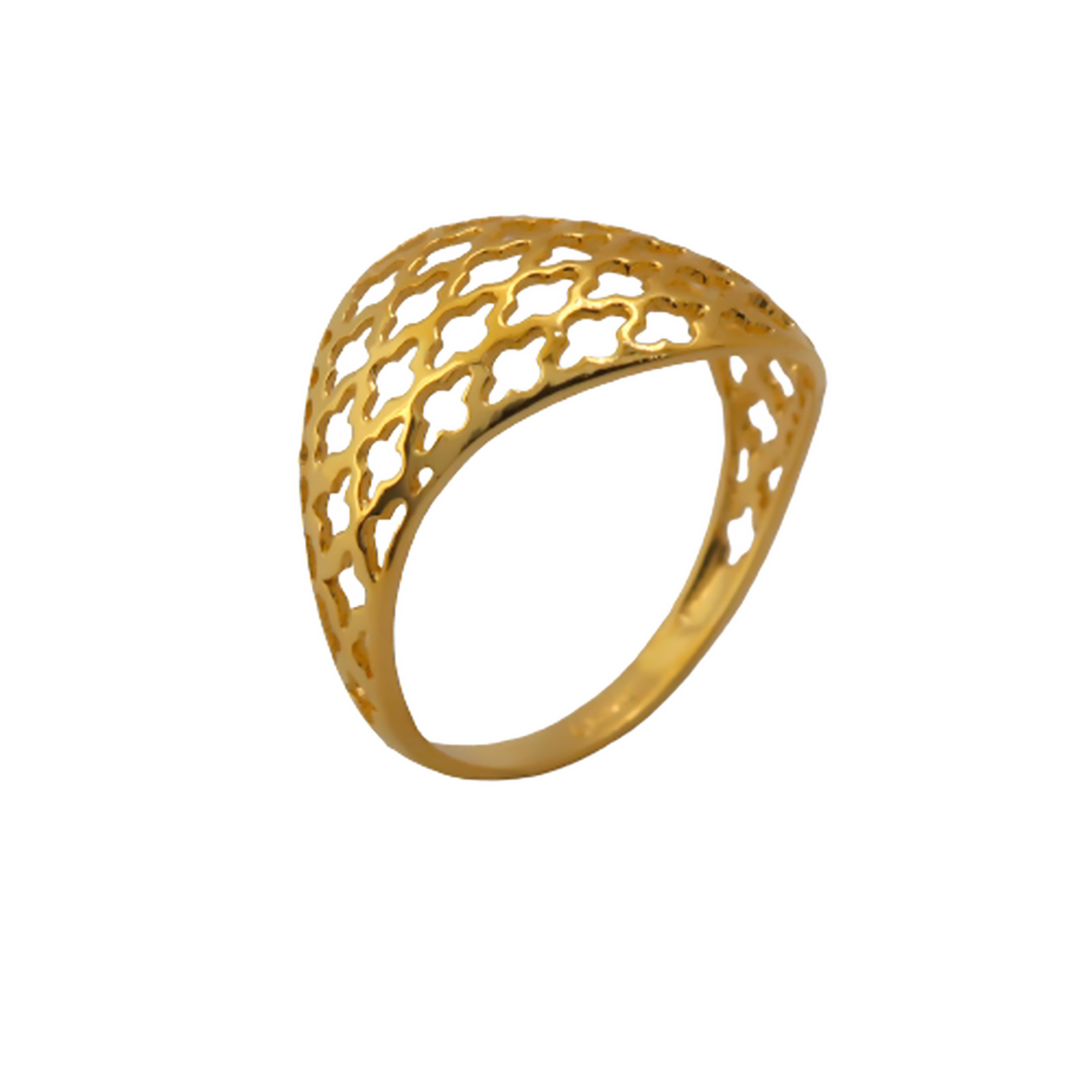 22k Gold Plain Net Ring