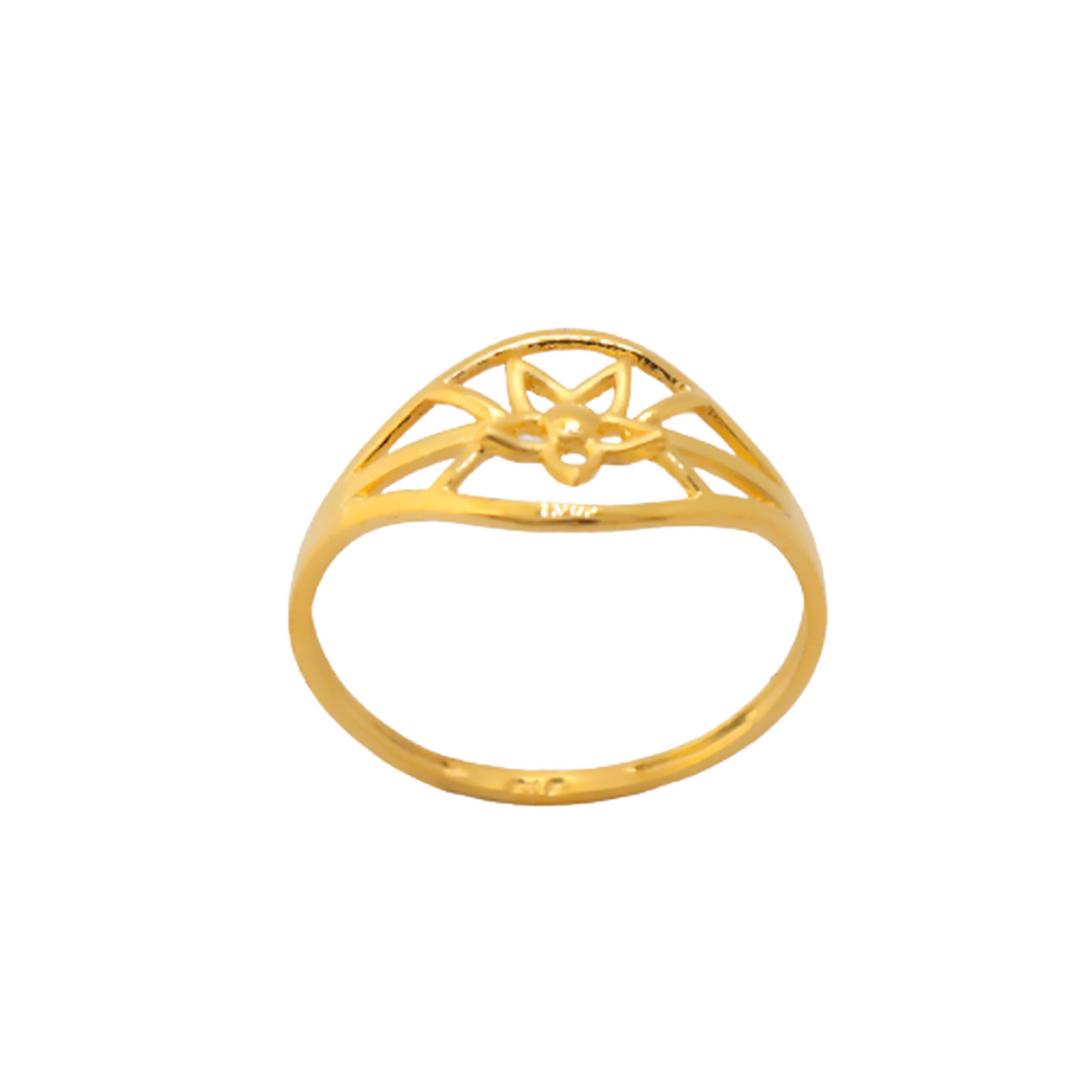 22k Gold Plain Star Ring - Image 4