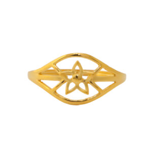 22k Gold Plain Star Ring