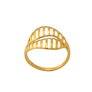 22k Gold Plain Lines Ring