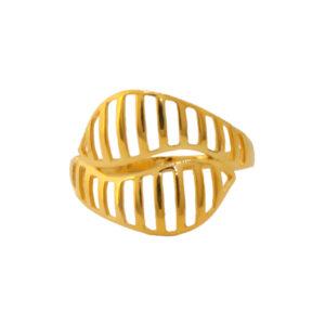 22k Gold Plain Lines Ring