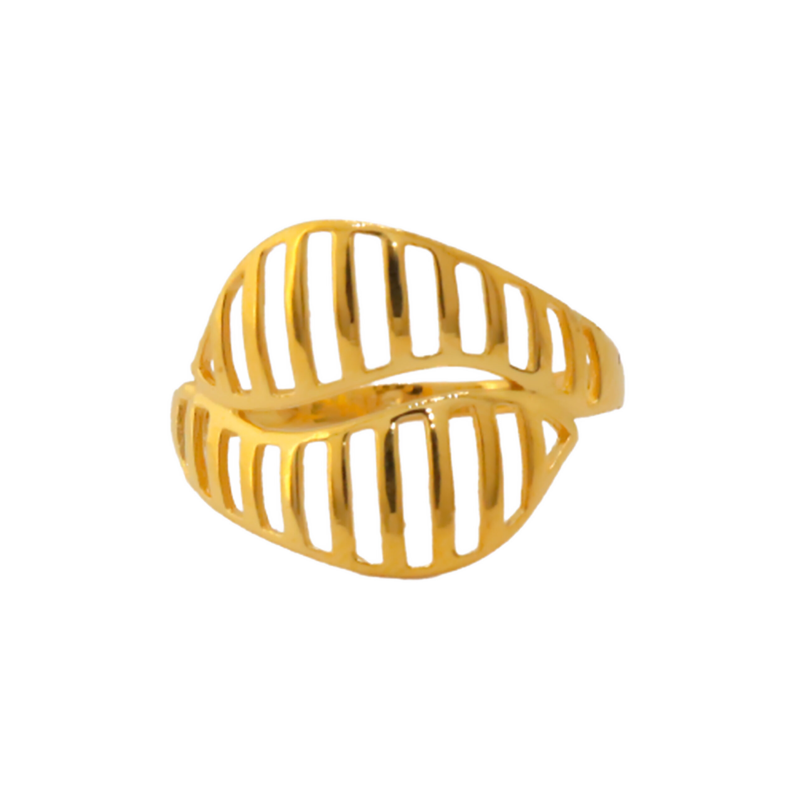 22k Gold Plain Lines Ring - Image 2