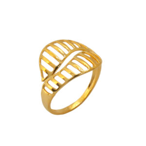 22k Gold Plain Lines Ring