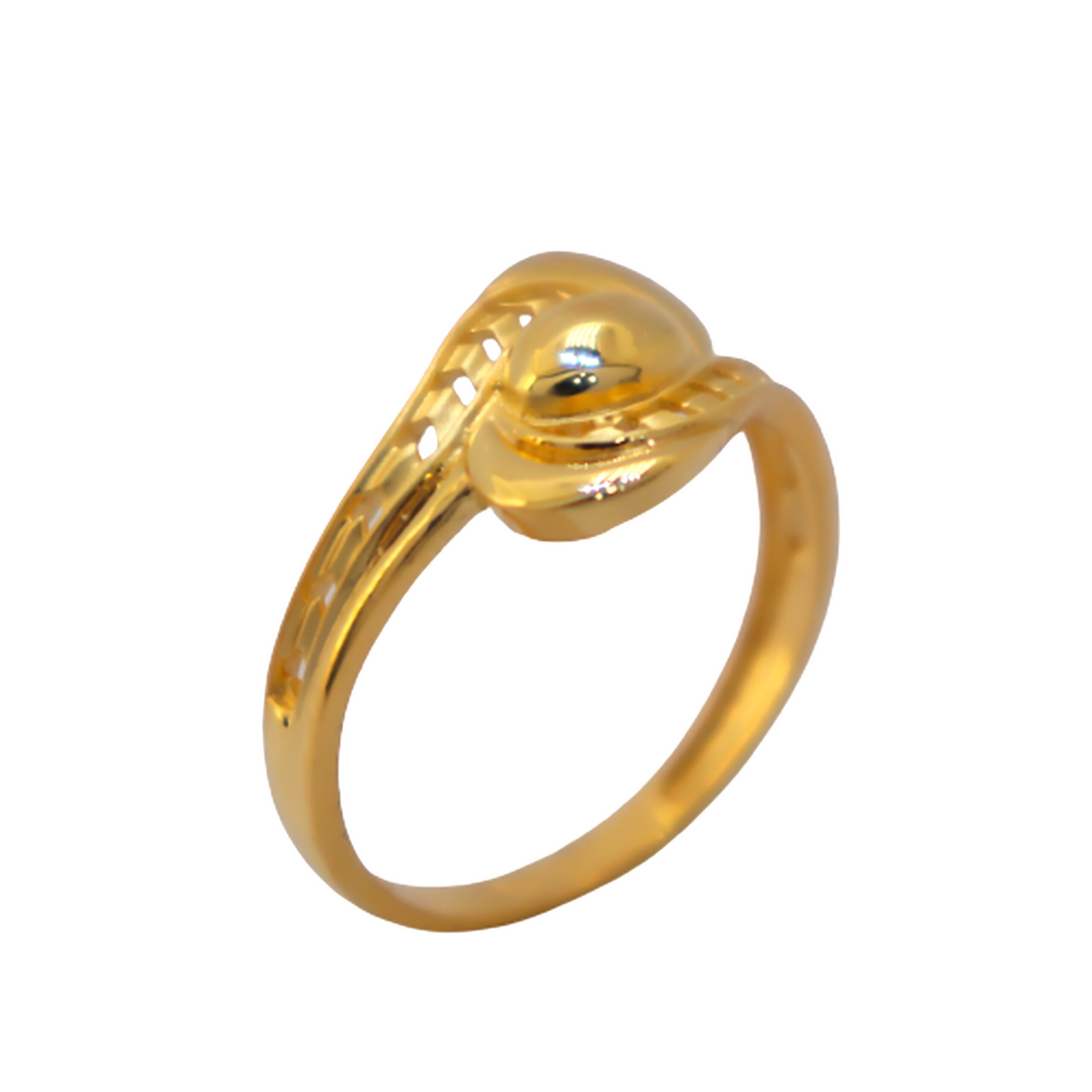 22k Gold Plain Fancy Ring - Image 3