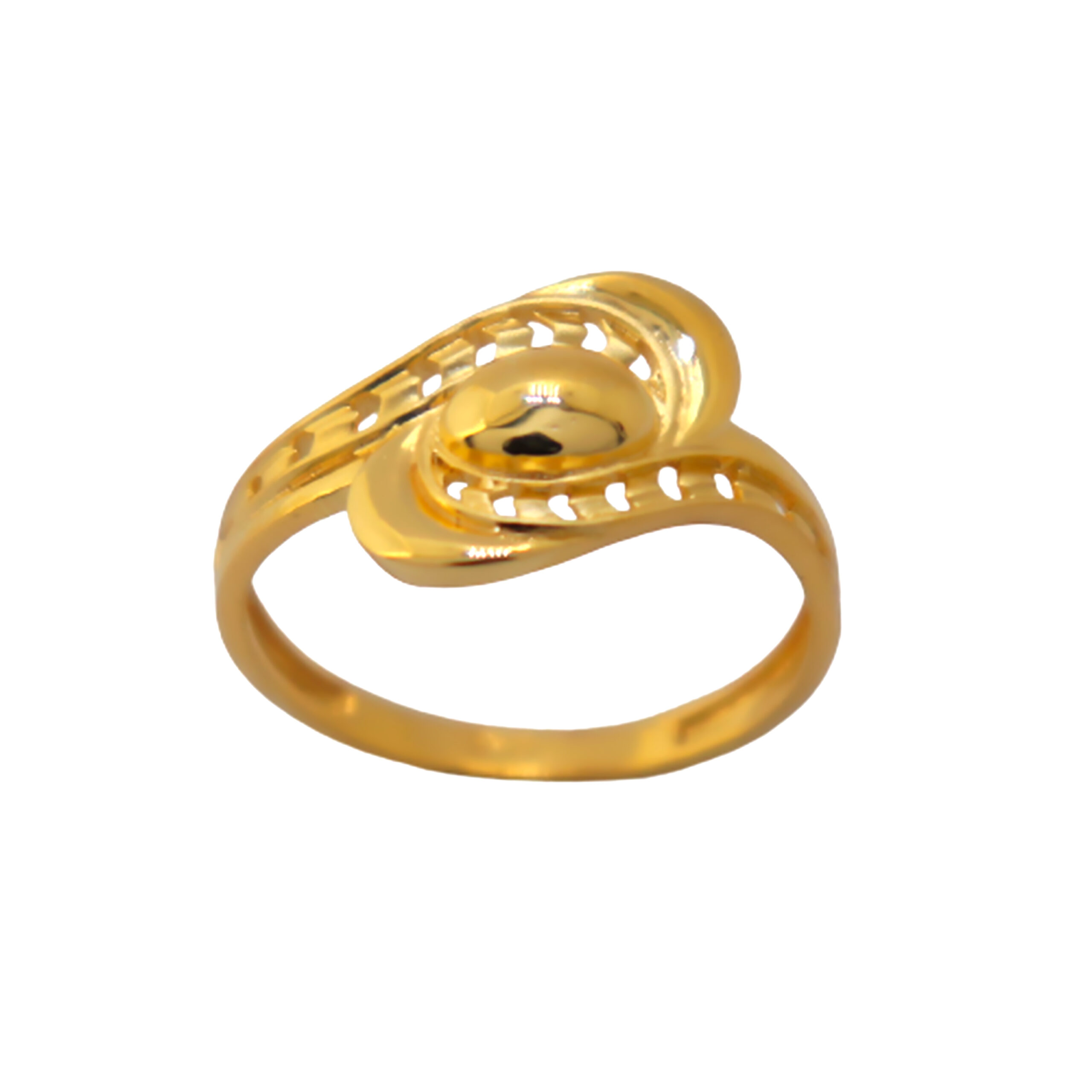 22k Gold Plain Fancy Ring
