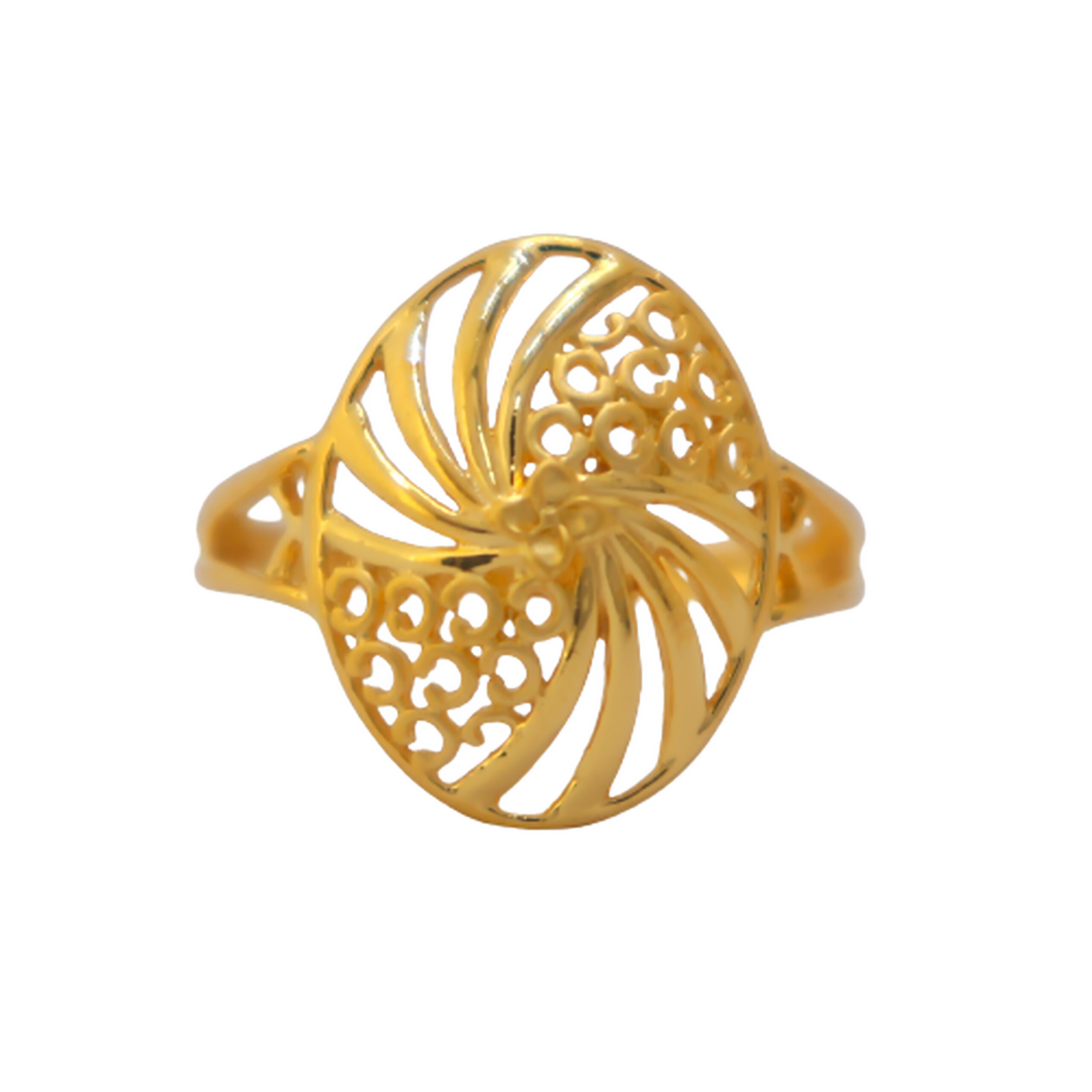 22k Gold Plain Circular Ring