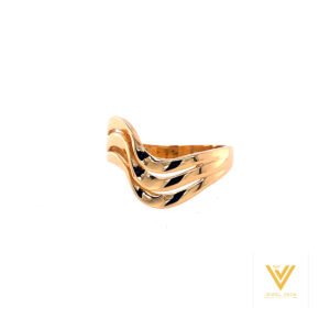 22k Gold Plain Flowy Ring