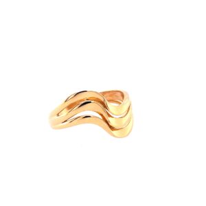 22k Gold Plain Flowy Ring