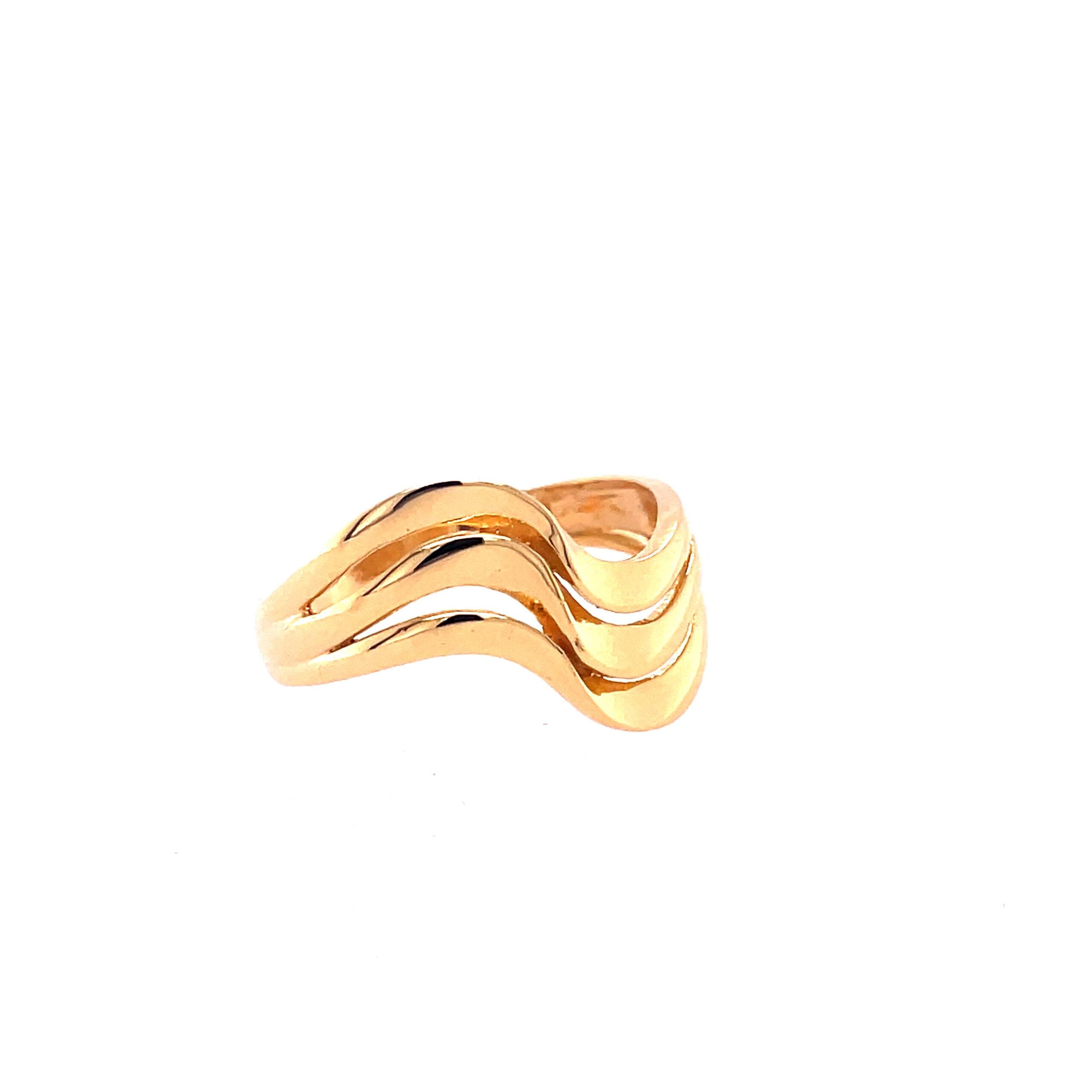 22k Gold Plain Flowy Ring
