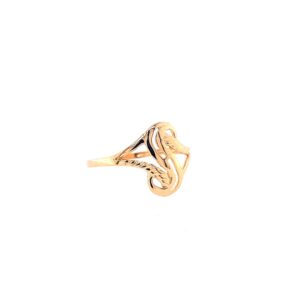 22k gold plain regal curve ring