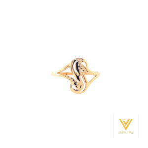 22k gold plain regal curve ring