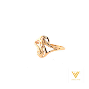 22k gold plain regal curve ring