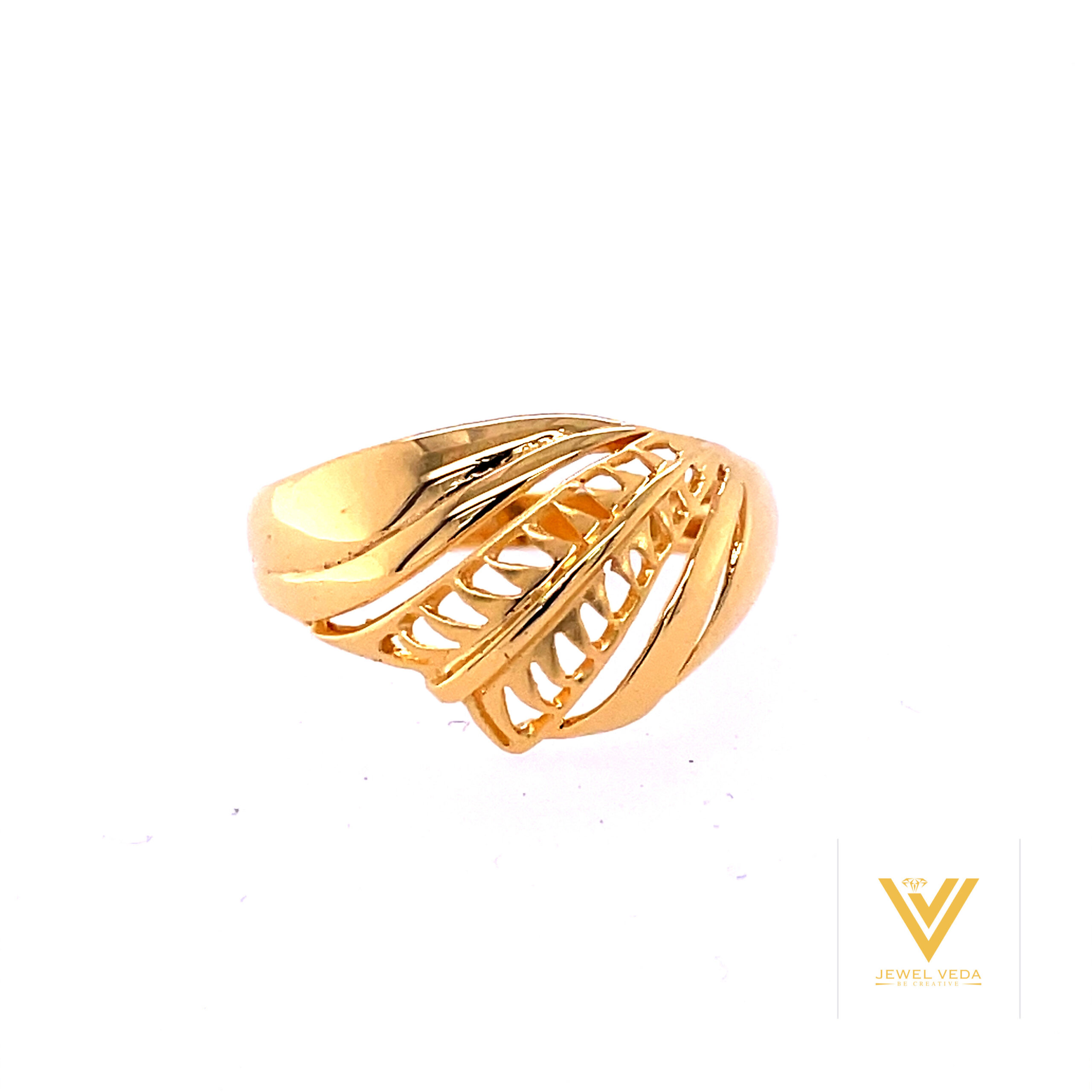 22k Gold Plain Illusion Ring - Image 3