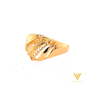 22k Gold Plain Illusion Ring