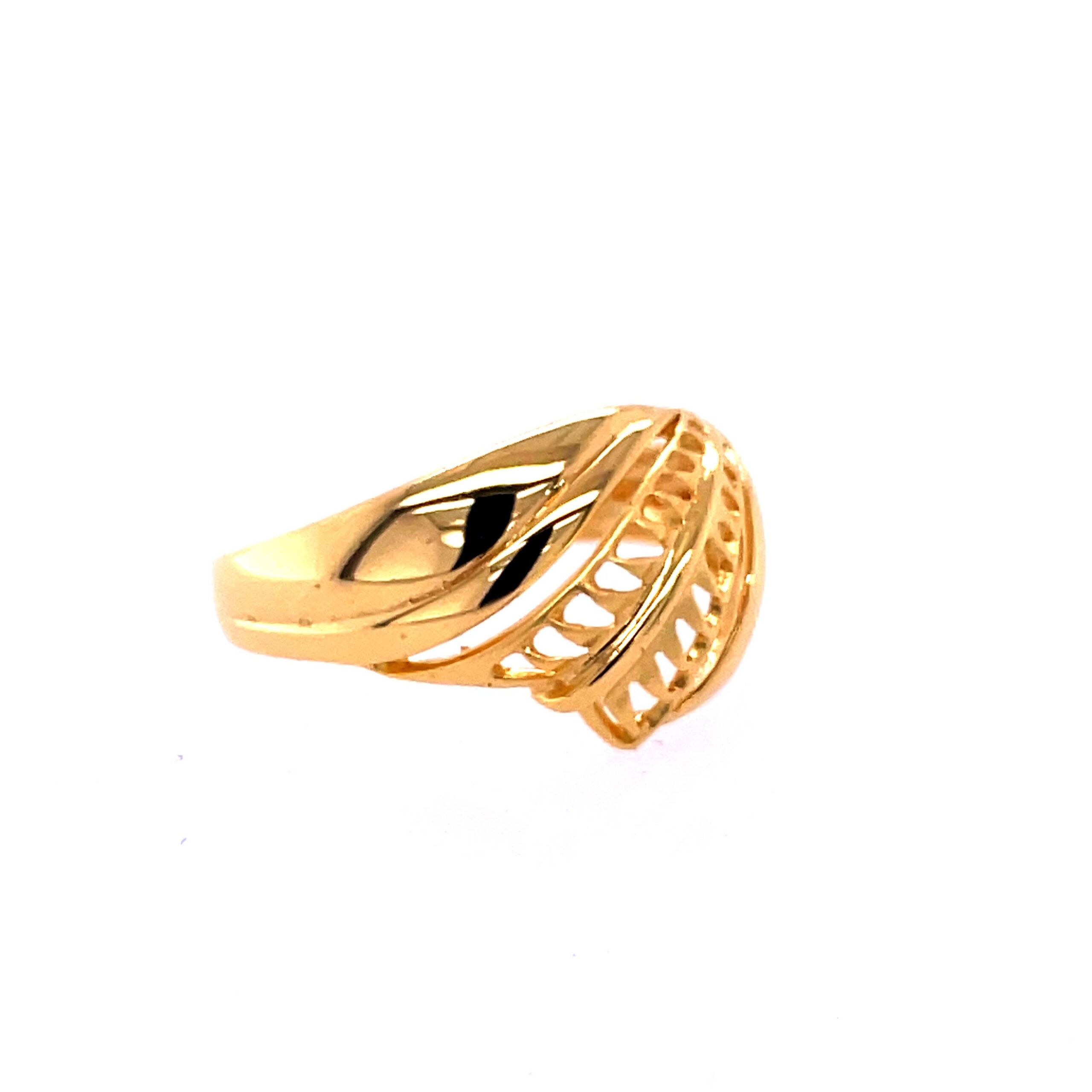 22k Gold Plain Illusion Ring