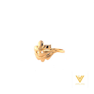 22k Gold Plain Flower n Petals Ring