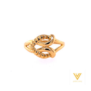 22k gold plain connecting ring