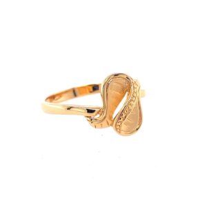 22k gold plain blossom ring