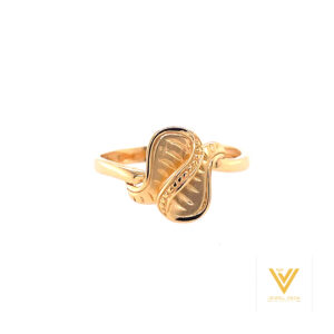 22k gold plain blossom ring