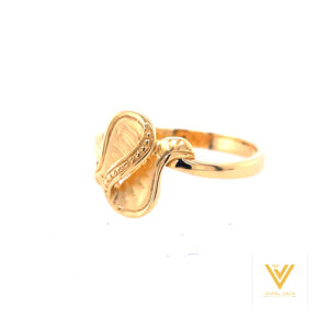 22k gold plain blossom ring