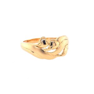 22k gold plain flowy ring