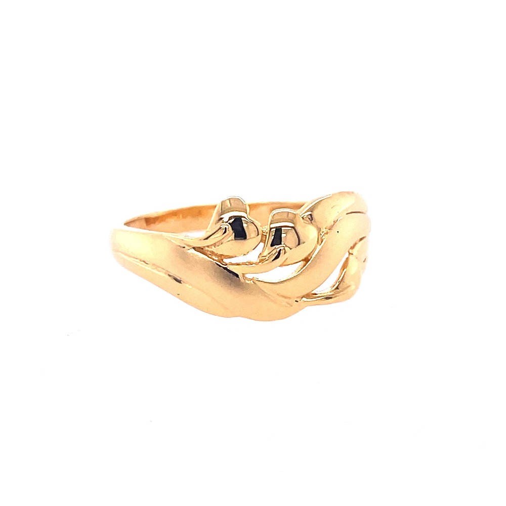 22k gold plain flowy ring - Image 4