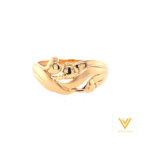 22k gold plain flowy ring
