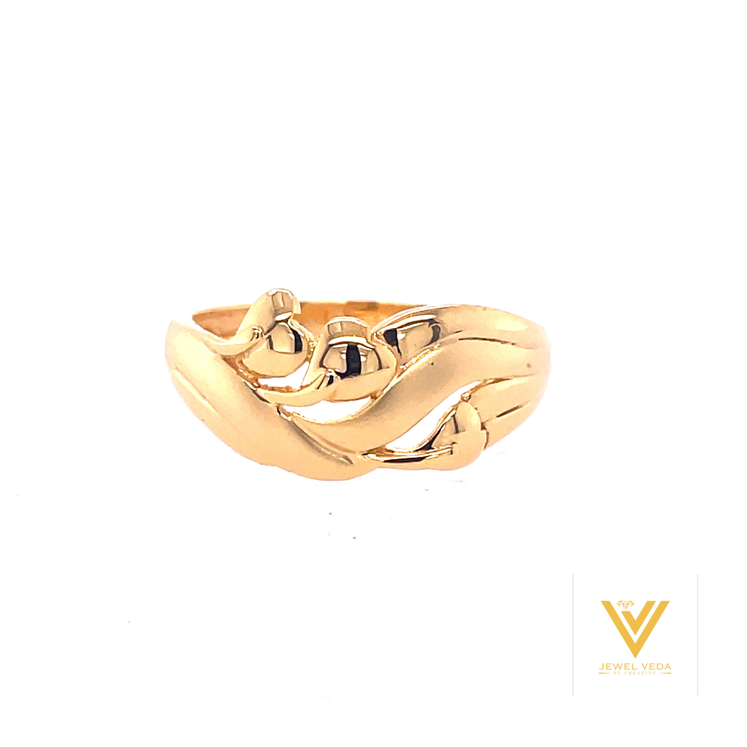 22k gold plain flowy ring - Image 3