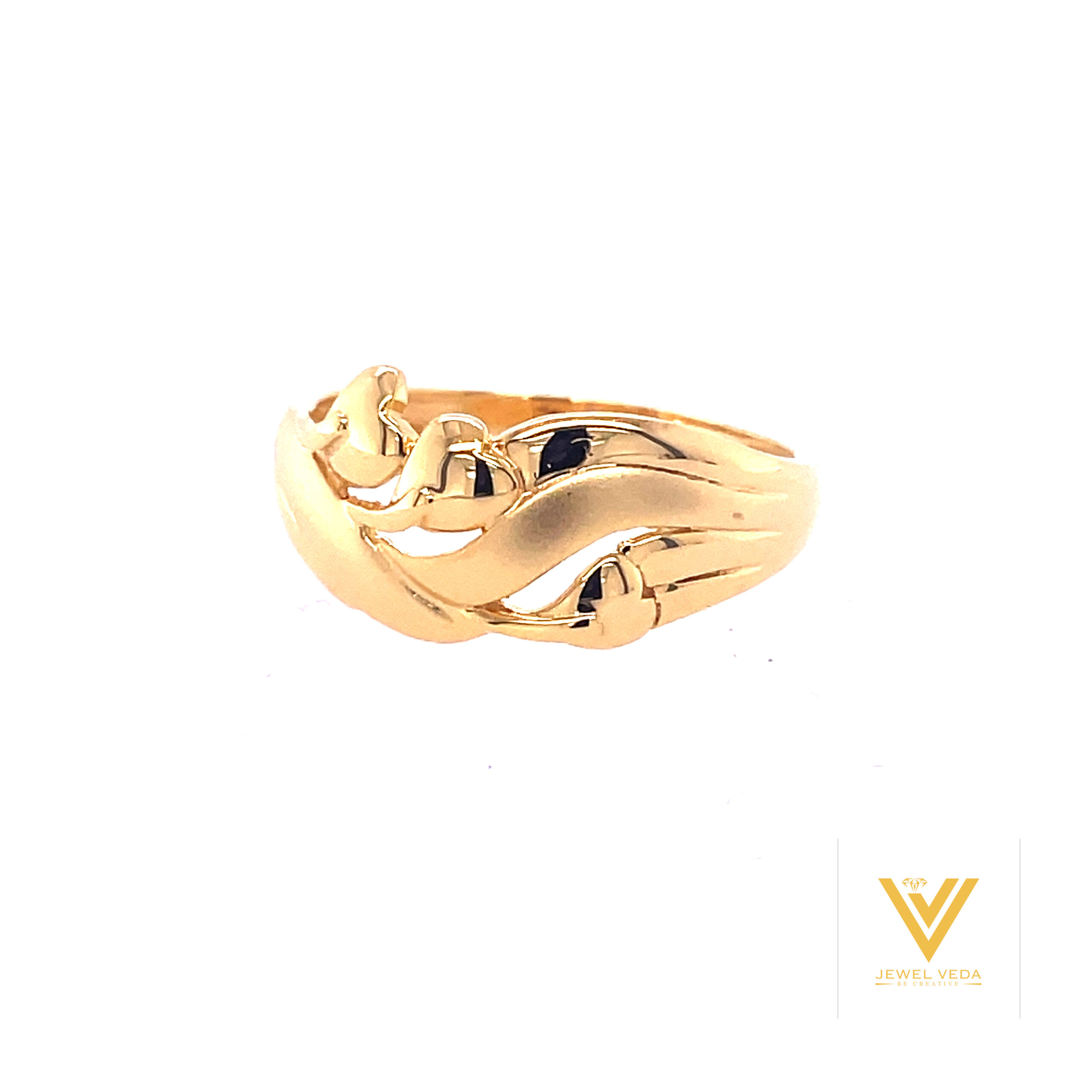 22k gold plain flowy ring - Image 2