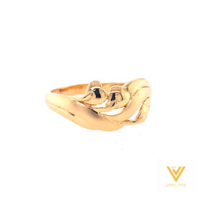 22k gold plain flowy ring