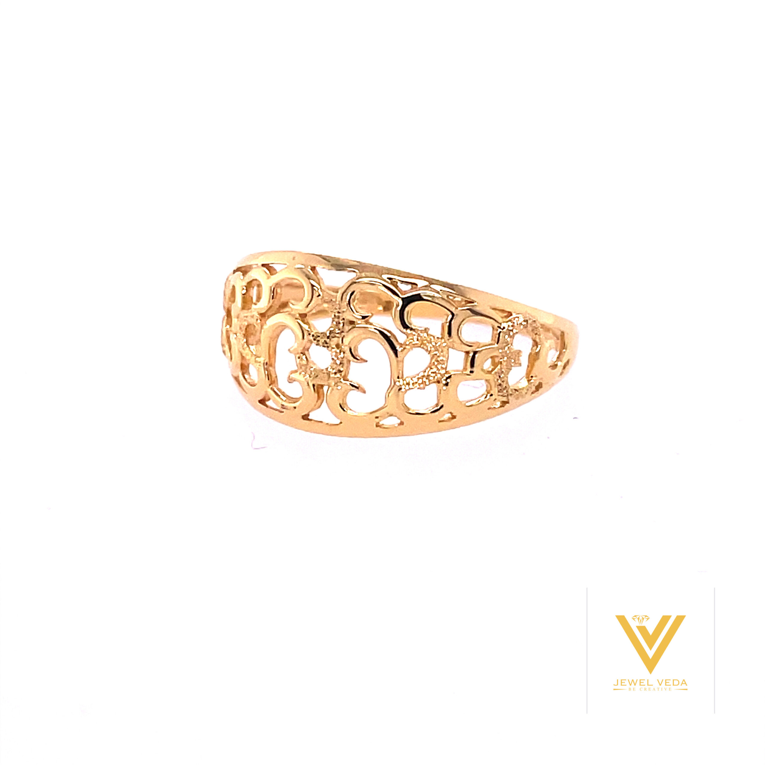 22k Gold Plain Net Ring - Image 2