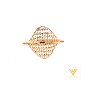 22k Gold Plain Jaali Ring