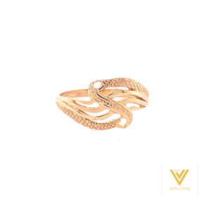 22k gold plain layers ring