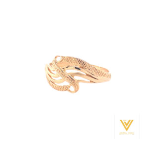22k gold plain layers ring