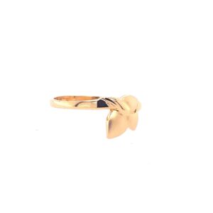 22k gold plain floral ring