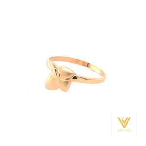 22k gold plain floral ring