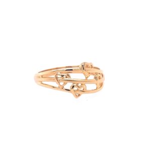22k gold plain heart of gold ring
