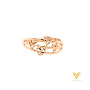 22k gold plain heart of gold ring