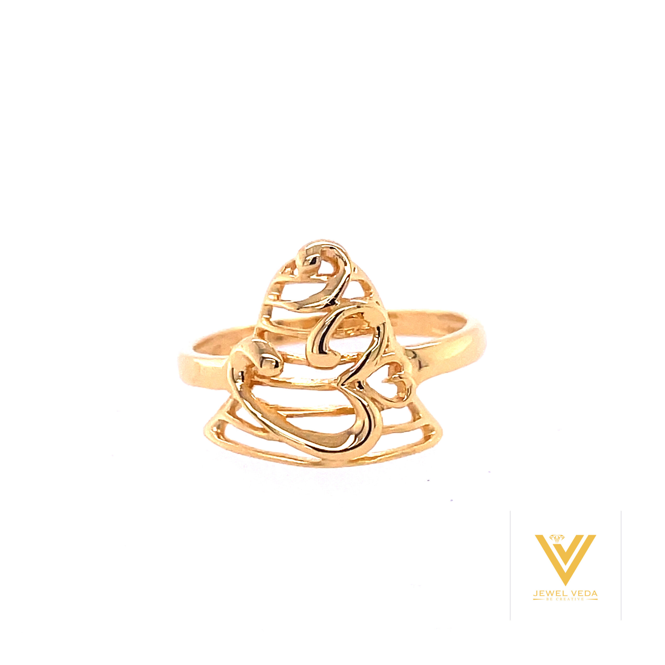 22k gold plain om ring - Image 3