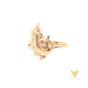 22k Gold Plain Peacock Ring