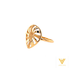 22k Gold Plain Oval Ring