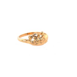 22k gold plain curvy ring