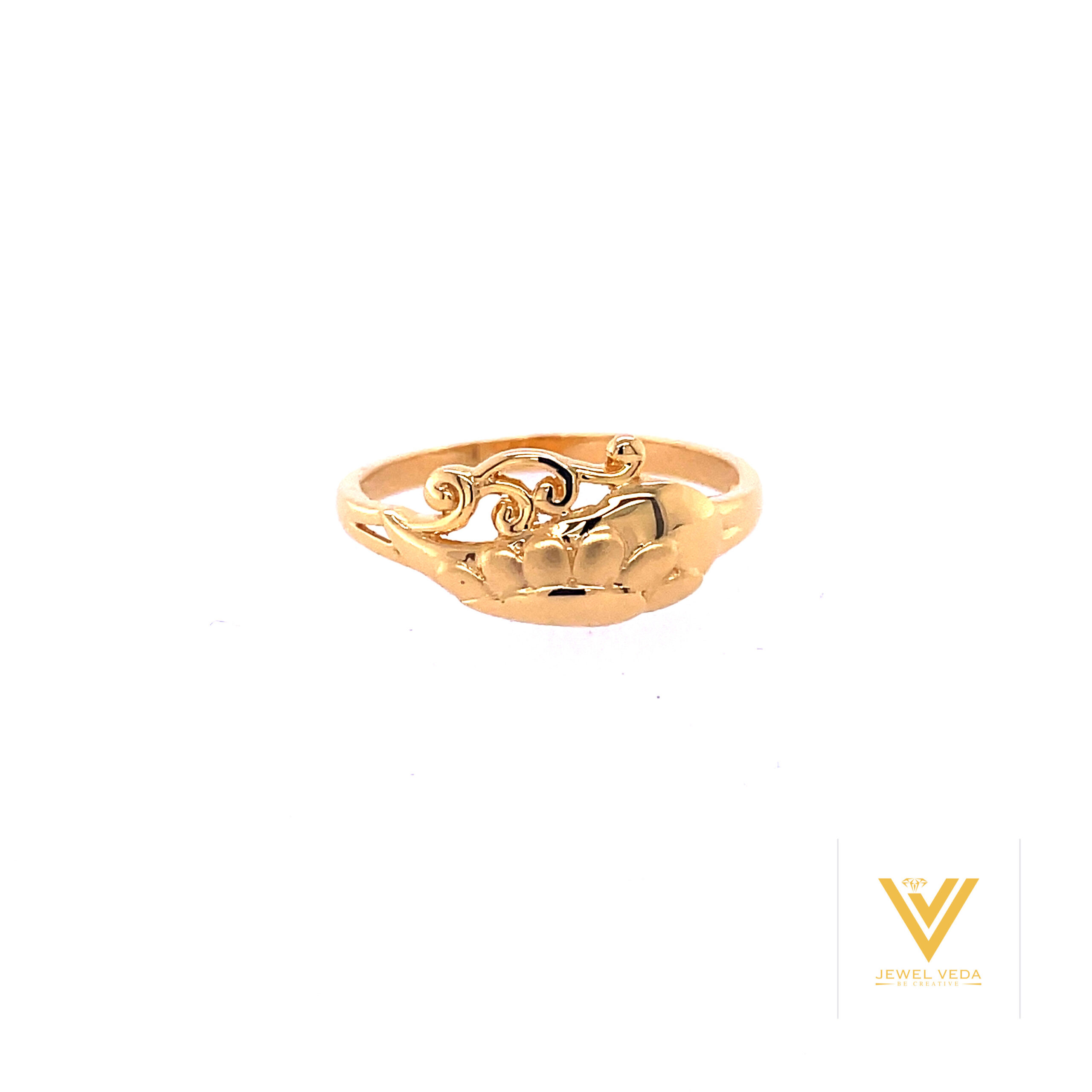 22k gold plain curvy ring - Image 3