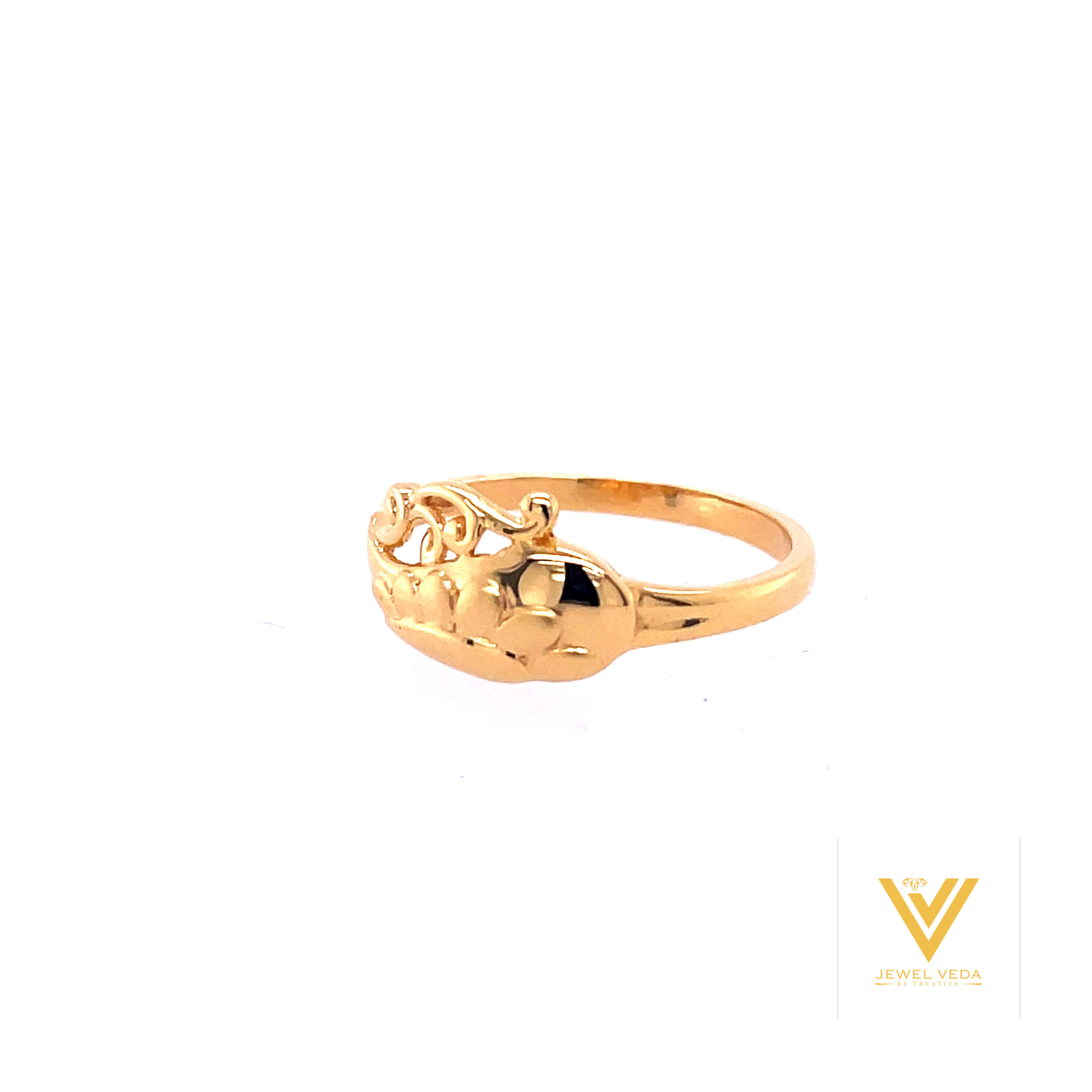 22k gold plain curvy ring - Image 2
