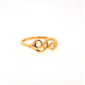 22k gold plain circle ring