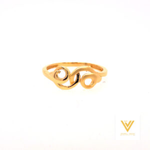 22k gold plain circle ring