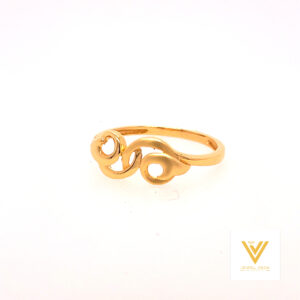 22k gold plain circle ring