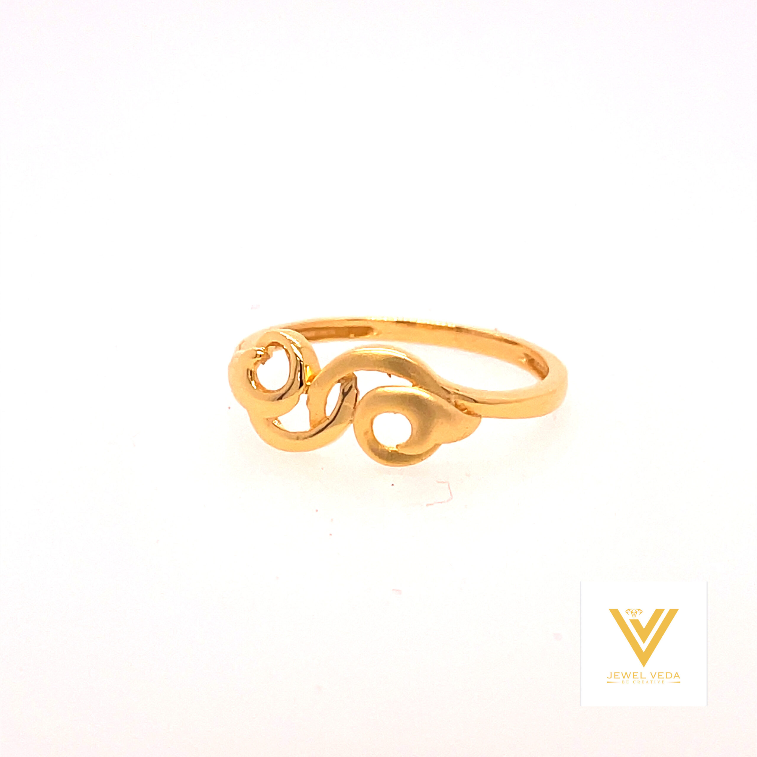 22k gold plain circle ring - Image 2