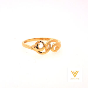 22k gold plain circle ring
